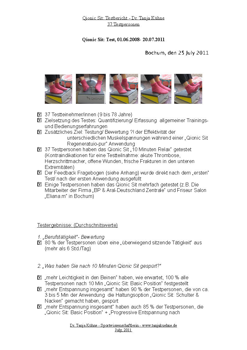 Qionic Sit Testbericht Seite 1
